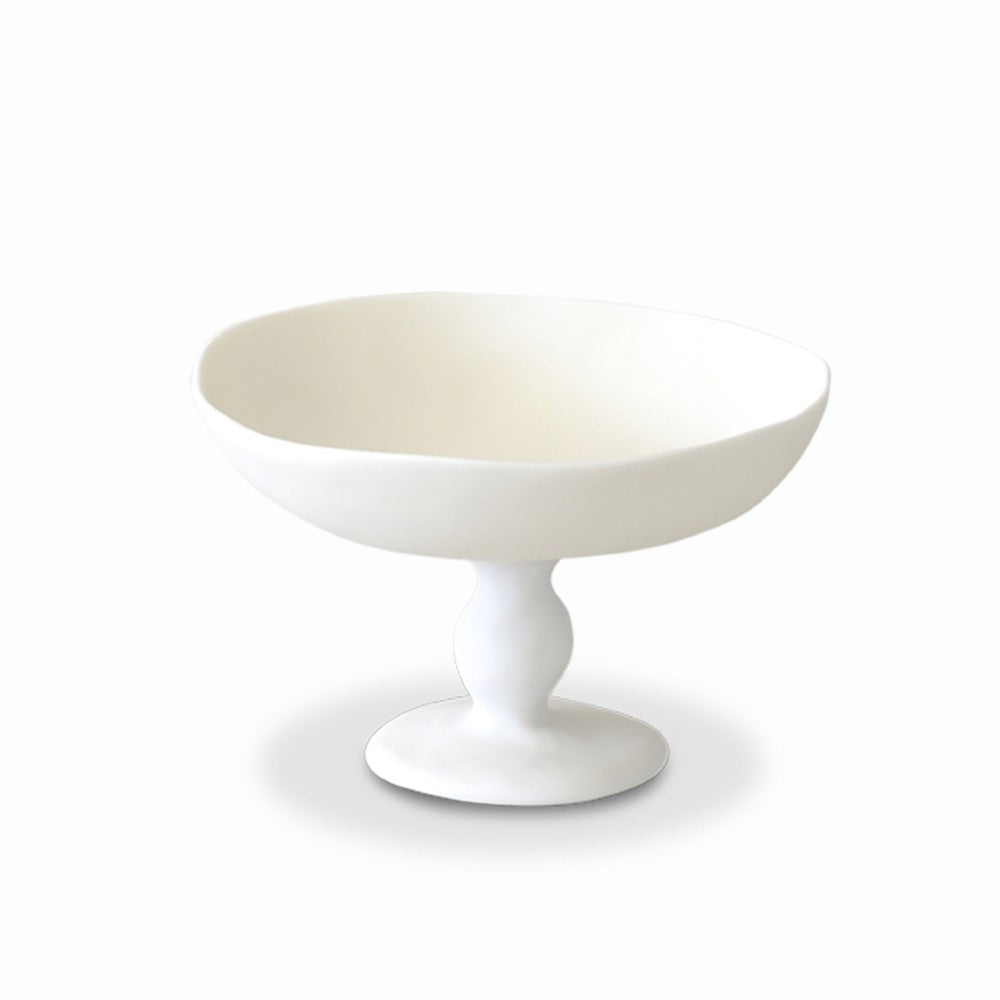 resin pedestal bowl large, white