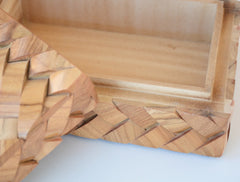 wood herringbone box collection