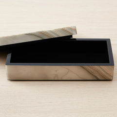 marbleized lacquer pencil box
