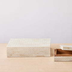 geometric daisy print box small