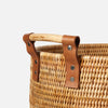 rattan hamper with wooden handles