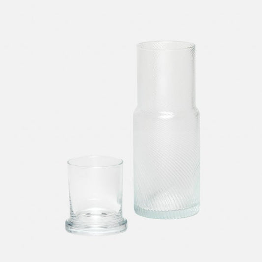 hand blown glass carafe