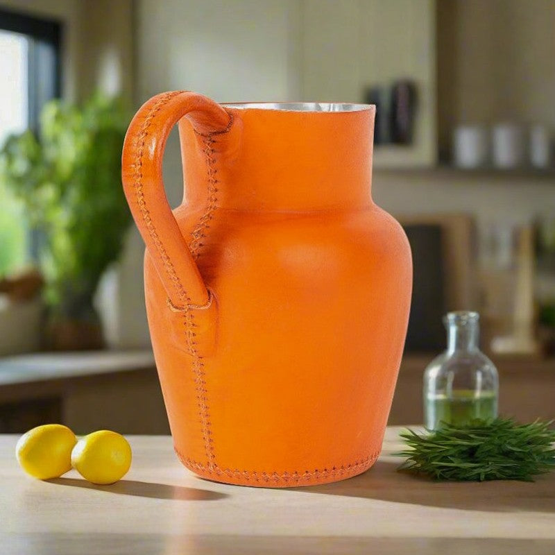 leather wrapped carafe
