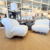 vintage wave style tibetan lamb chairs