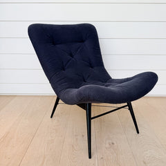 vintage black lounge chair