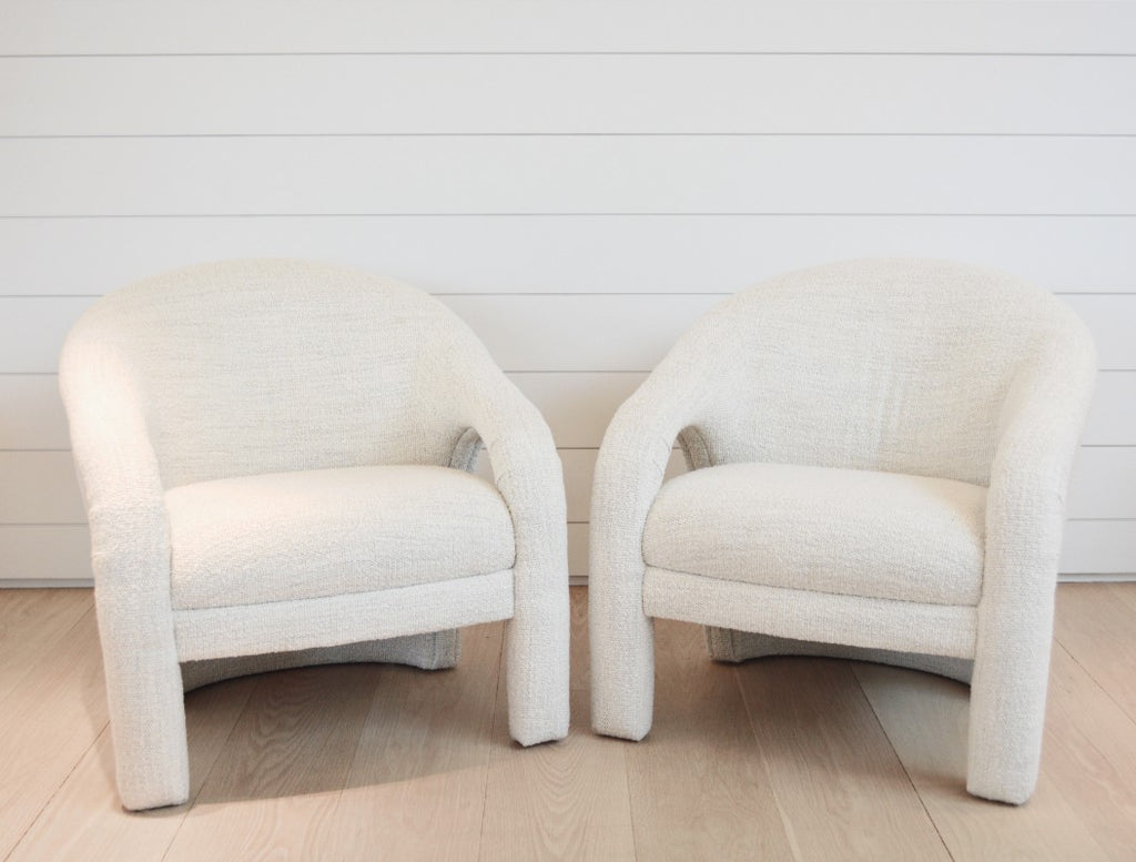 vintage pair of post modern sculptural chairs