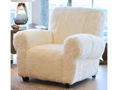 vintage shearling armchair