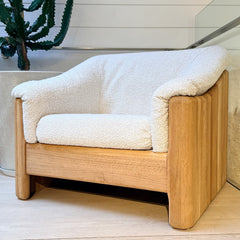 vintage danish solid teak armchair