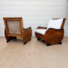 pair of french art deco club chairs