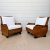 pair of french art deco club chairs