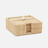 raffia box coaster, set of 6