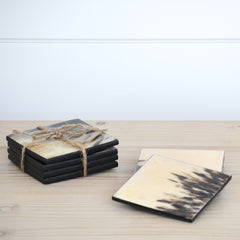 horn coaster set of 4