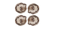 petrified wood coasters s/4