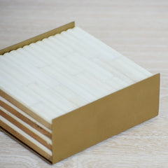 ribbed bone coaster, set of 4