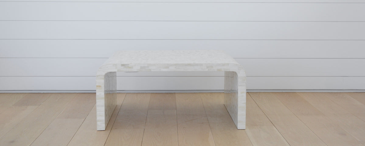 bone waterfall coffee table