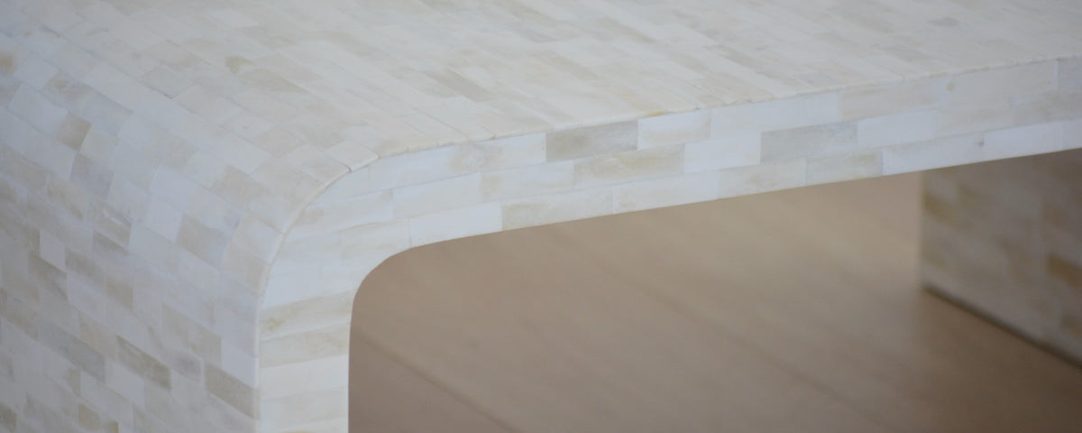bone waterfall coffee table