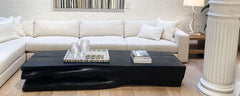 the blackened coffee table