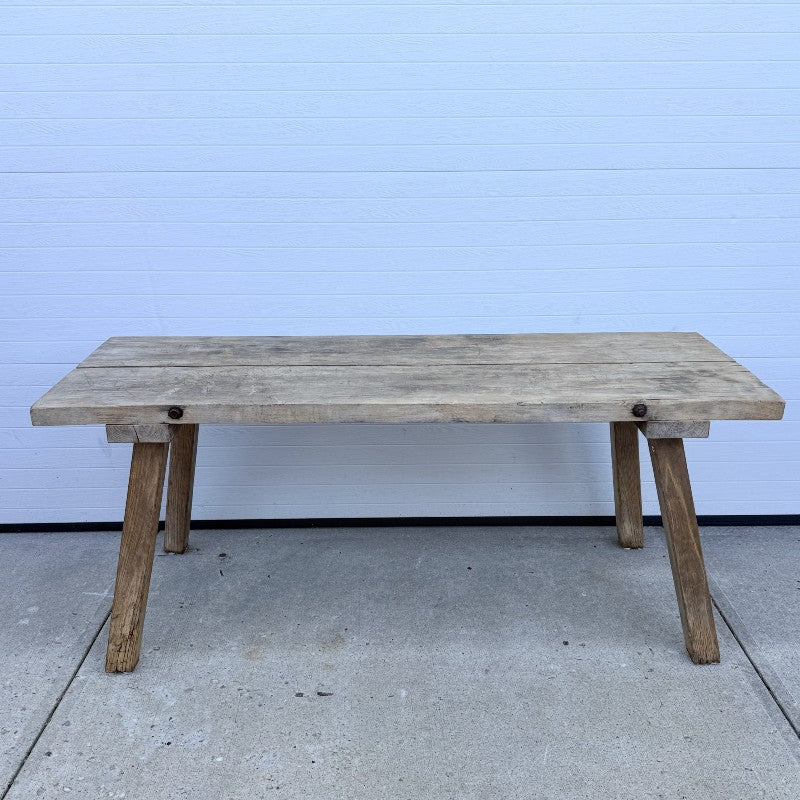 vintage wide plank console