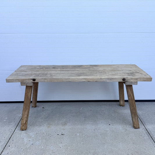 vintage wide plank console