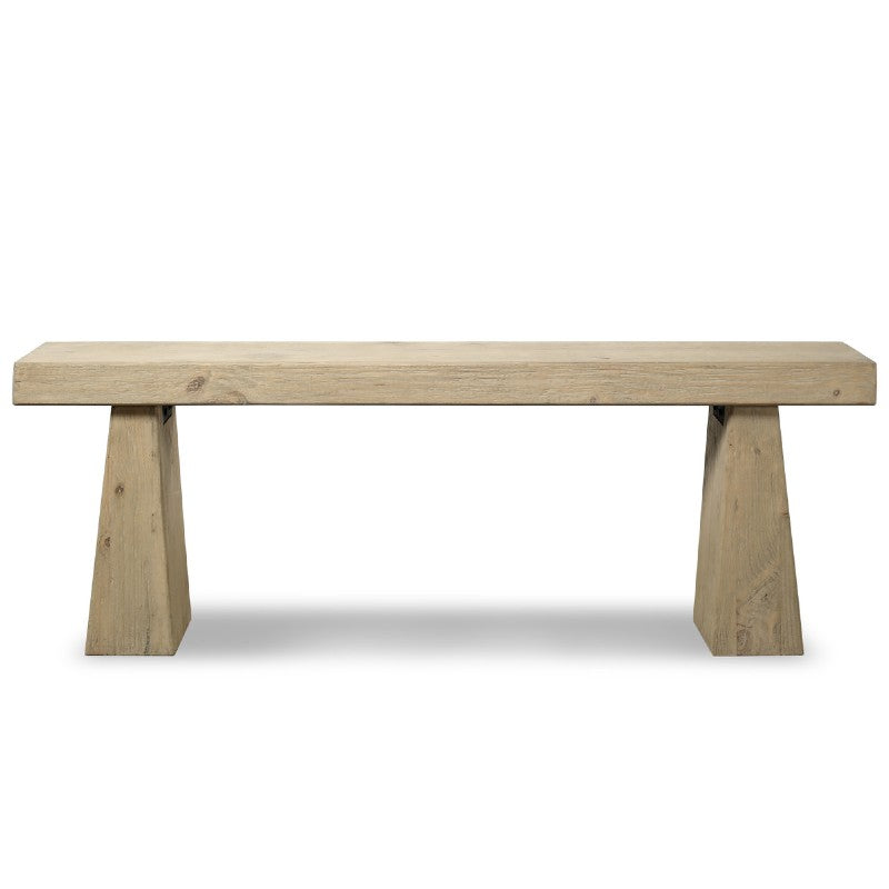 weathered console table