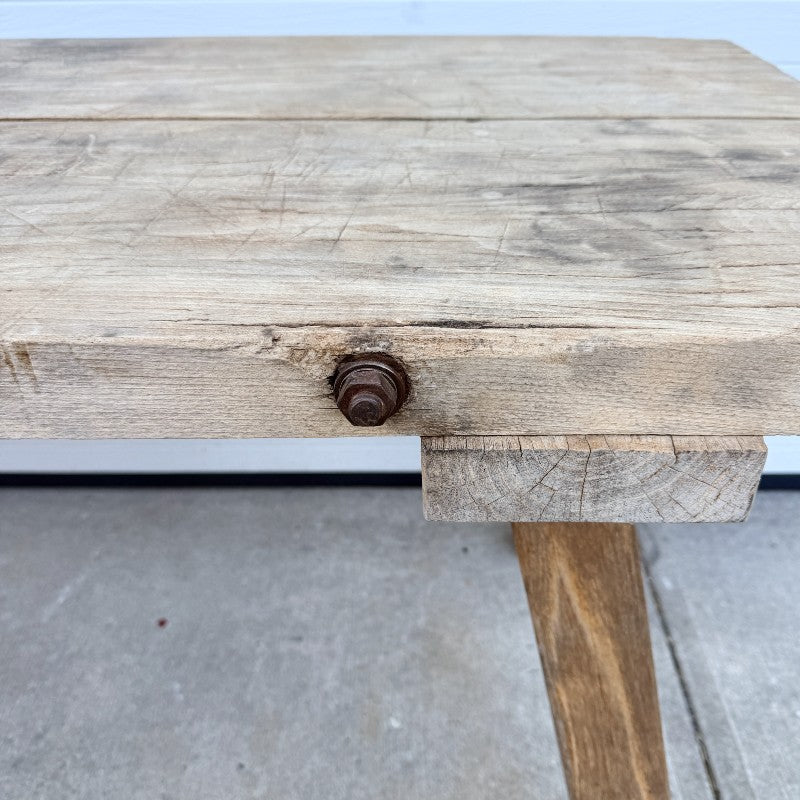 vintage wide plank console