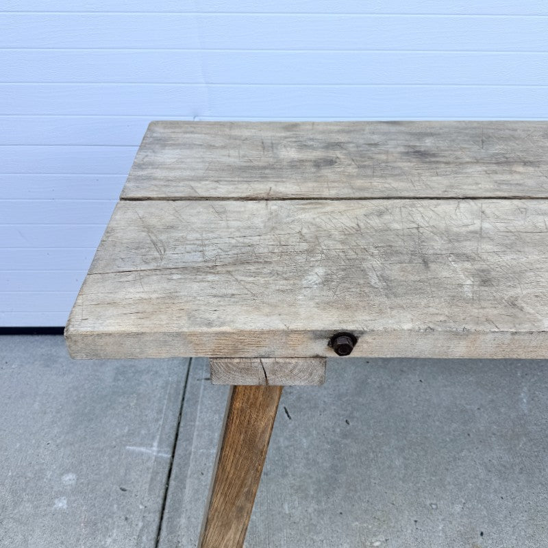 vintage wide plank console