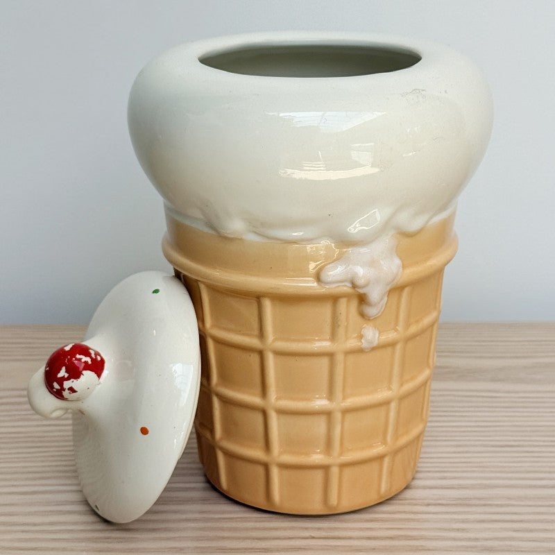 vintage 70's ice cream cone cookie jar