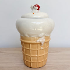 vintage 70's ice cream cone cookie jar