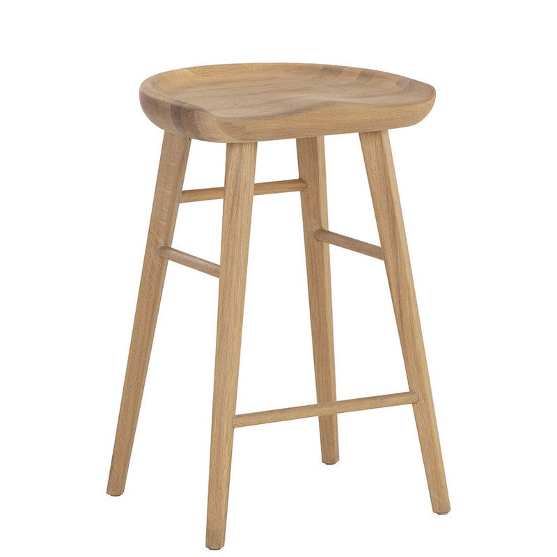 oak counter stool in natural