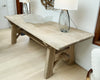 vintage bleached oak dining table