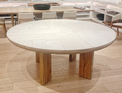 the travertine dining table