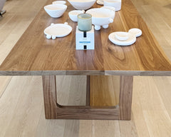 the walnut dining table