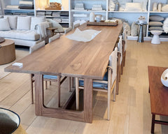 the walnut dining table