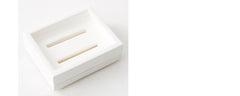 white lacquer soap dish