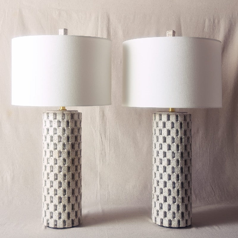 warner walcott estate domino lamp in lava ice