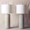 warner walcott estate domino lamp in lava ice