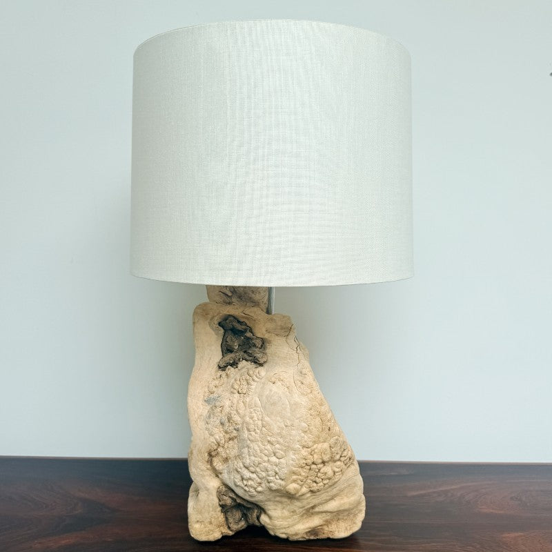 vintage driftwood sculpture lamp