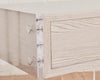 the homenature dune cerused silver oak and lucite end table