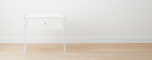 the homenature dune lacquer and lucite end table