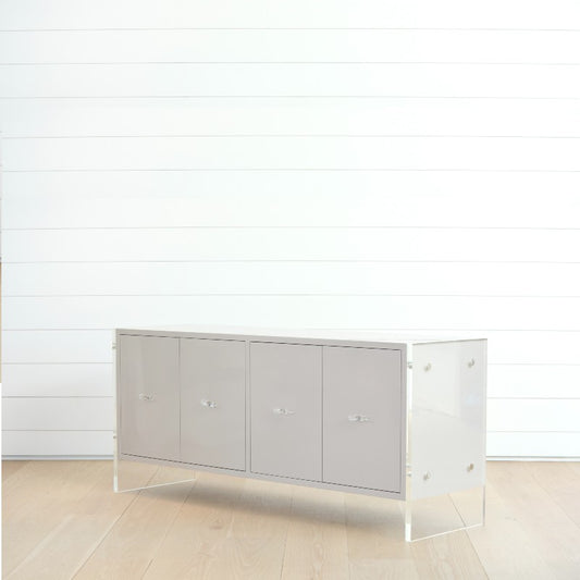 the homenature dune lacquer and lucite buffet