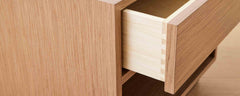 the homenature mercer nightstand in walnut