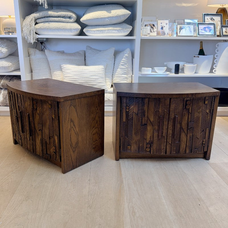 vintage pair of midcentury modern end tables