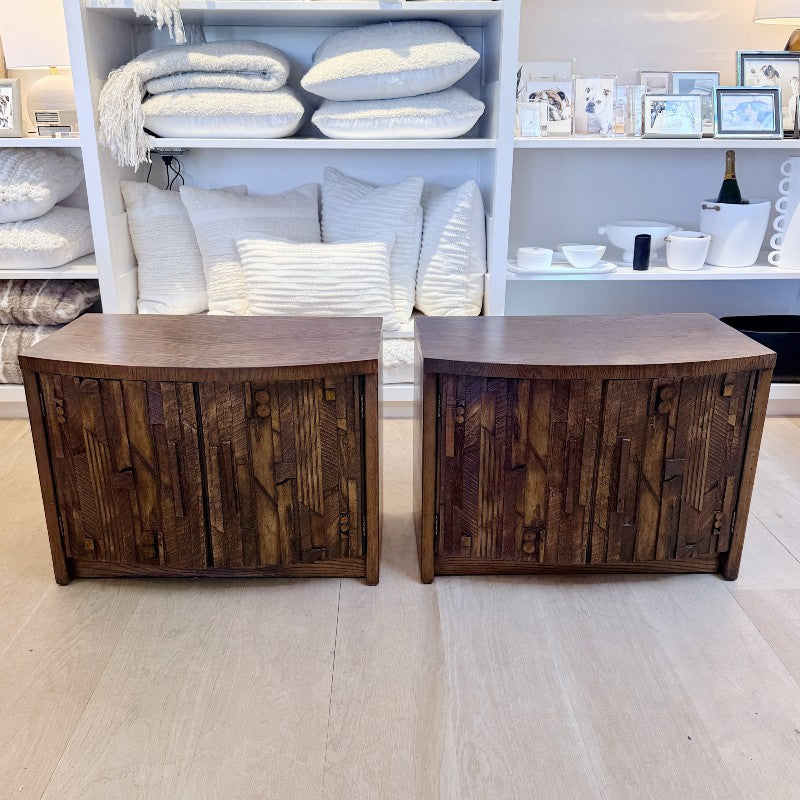 vintage pair of midcentury modern end tables