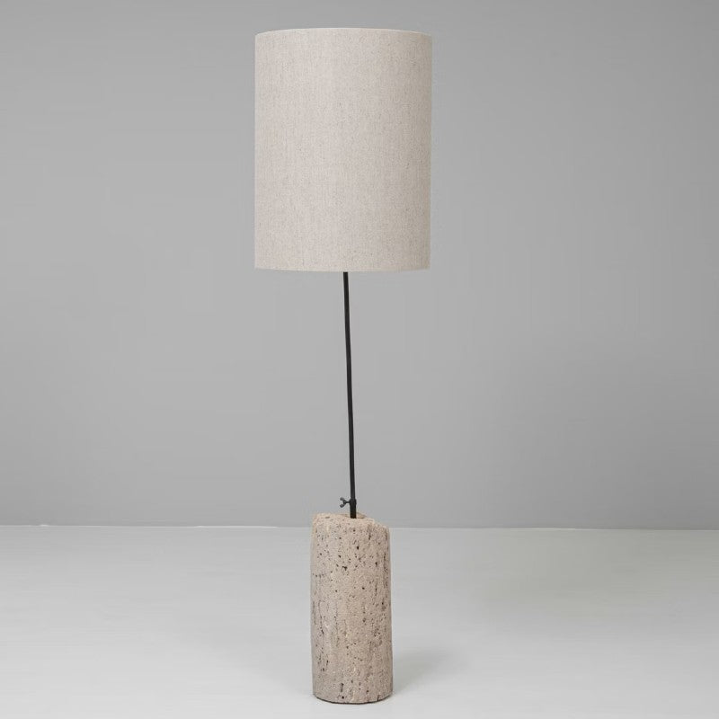 vintage marble and metal floor lamp