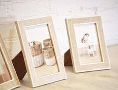 abaca white trim picture frames