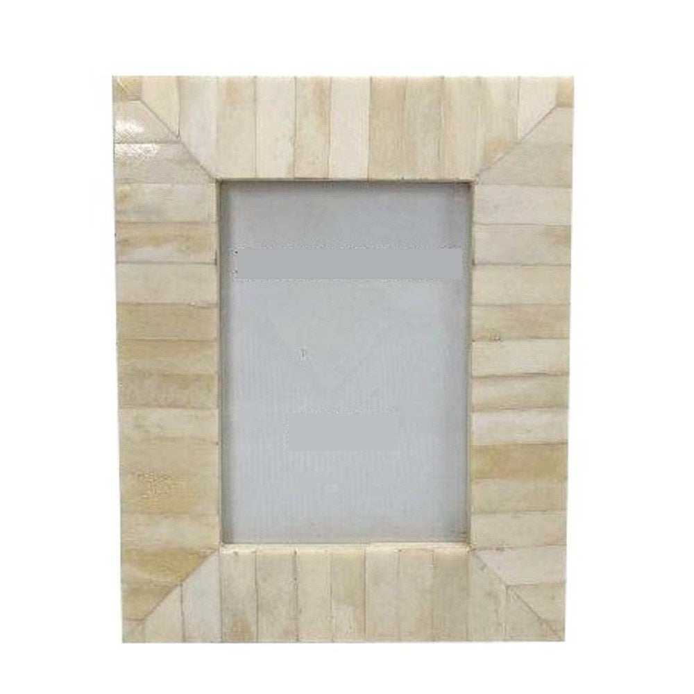 white bone picture frame, 4x6