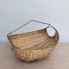 woven cane fruit basket, large