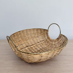 woven cane fruit basket, small