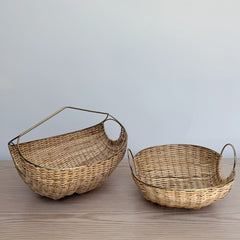 woven cane fruit basket, small