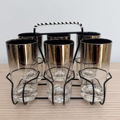 vintage highball glasses, set of 8